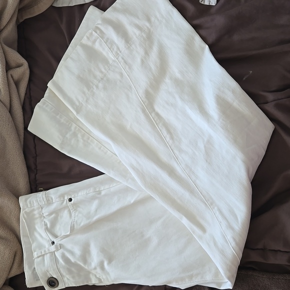 Vintage Y2K Cache Elegant White Wide Leg Denim Jeans Size 8 - Picture 11 of 11